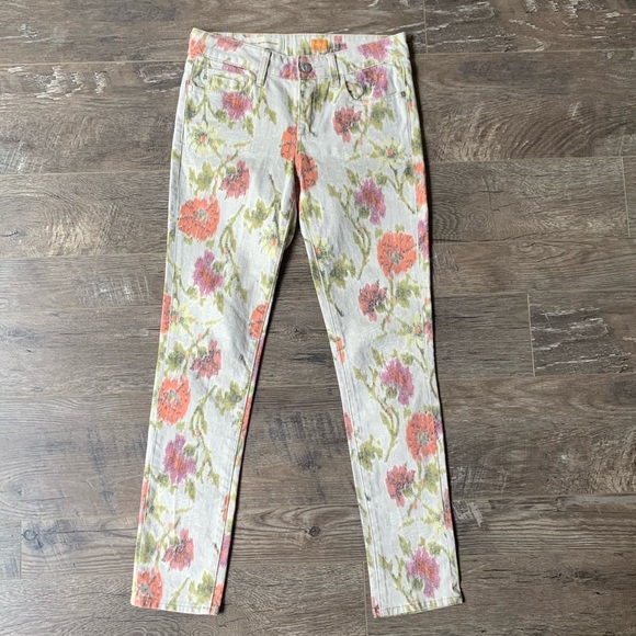 ANTHRO PILCRO Ikat Floral STET Skinny Jeans 27 - Picture 1 of 12